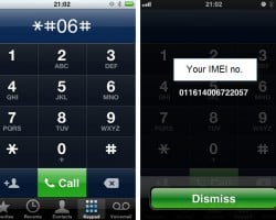 Find your IMEI number by dialing *#06#